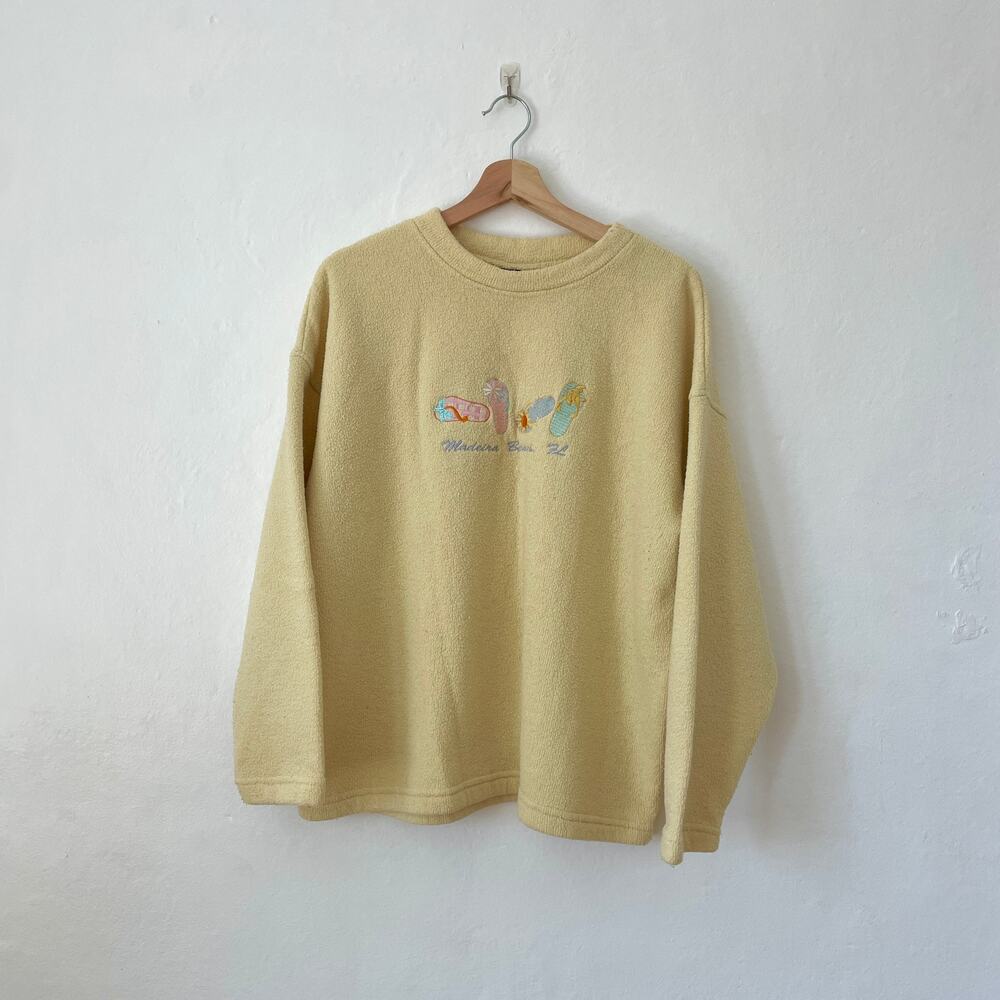 Vintage - Madeira Beach, FL Flip Flop Terry Cloth Sweatshirt